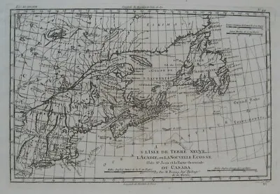 Original Bonne Dien Map NEW ENGLAND EASTERN CANADA Long Island Cape Cod Maine • $129.99