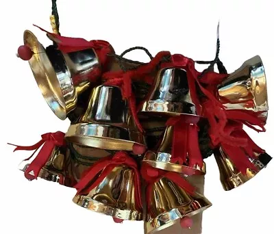 Vintage Musical Christmas Bells  Indoor 1989 Moving Tested Brass Carols Songs • $55