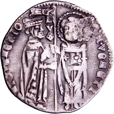 ITALY. Venice. Antonio Venier (1382) Star-S RARE Grosso Doge Silver Coin W/COA • $112.05