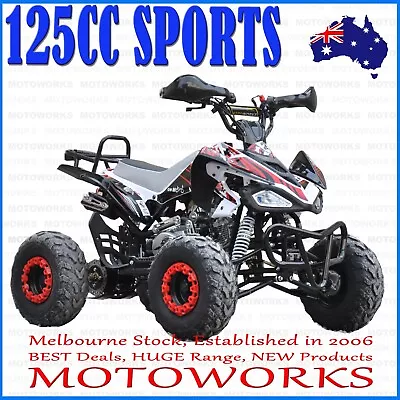 $1049 • Buy 125CC SPORTS SEMI AUTO ATV QUAD Dirt Bike Gokart 4 Wheeler Buggy Kids RED