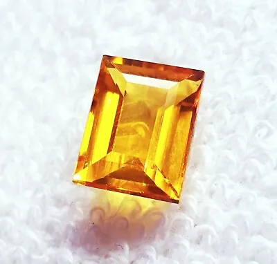 Emerald Shape Natural Yellow Sapphire Loose Gemstone 6.00 Ct Certified • $21.34