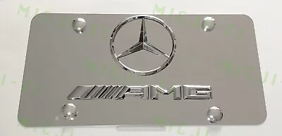 Mercedes Benz AMG Front Auto Heavy Duty Vanity Stainless License Plate Frame • $37.99