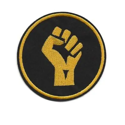 BLACK LIVES MATTER IRON ON PATCH 3  BLM Resistance Fist Blm Solidarity Gold NEW • $5.24