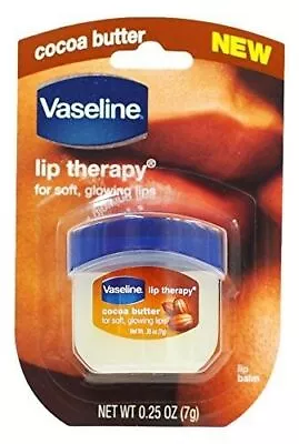 Vaseline Lip Therapy Pure Petroleum Jelly Soft Glowing Lips Cocoa Butter .25oz • $9.23