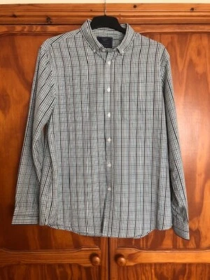 £3.99 • Buy Mens 'Atlantic Bay' (BHS) Soft Touch Green Check Shirt Size L