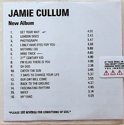 Jamie Cullum -New Album (Catching Tales) 16 Track PROMO CD RARE *SEALED • £4.99