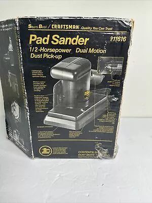 Vintage Sears Craftsman Power Pad Belt Sander Tested & Working 1/2 Sheet 911616 • $24.99