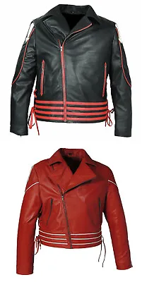 $75.99 • Buy Freddie Mercury Wembley Concert Red Biker Halloween Men's Faux Leather Jacket