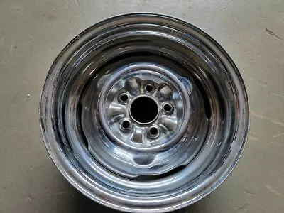 (1) Single Vintage NOS 15x6 Chrome Reverse Wheel 5x4.5 -BP 3.5 -Backspacing • $239.95