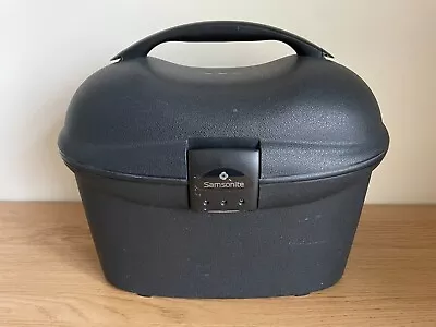 Samsonite Hard Shell Oyster Vanity Case - Black With Combination Lock / Make Up • £19.99