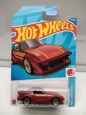 Hot Wheels Mainline / Mazda RX7  - Dk Red & Gold - Model Car X1 • $24.72