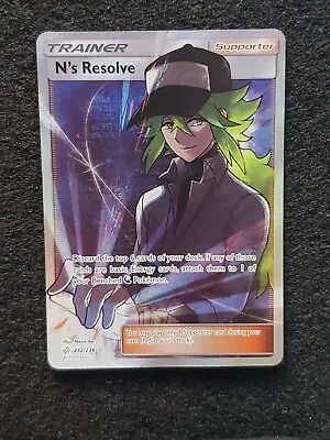 Pokémon TCG N's Resolve Full Art Trainer Cosmic Eclipse 232/236 Near Mint Save • $44