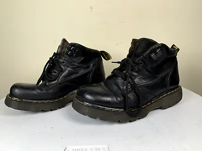 VTG Dr. Doc Martens 8A19 AirWave England Chunky Leather Boots SZ 10 Mens • $64.99
