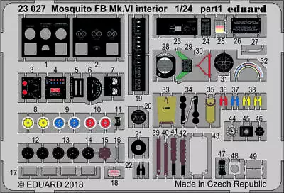 Eduard 23027	1/24 Mosquito FB Mk VI Interior For Airfix (Painted) • $42.45