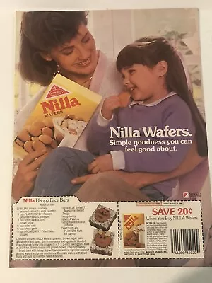1986 Nabisco Nilla Wafers Vintage Print Ad Advertisement With Coupon Pa12 • $6.64
