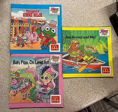 1988 McDonalds Muppet Babies Kermit Miss Piggy Fozzie Complete Set Of 3 Books • $12.99