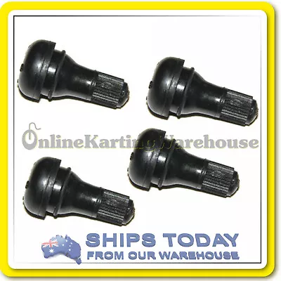 GO KART WHEEL RIM TYRE VALVE AND CAP TO SUIT MAGNESIUM / ALLOY Full Set Of 4 !!! • $21.95