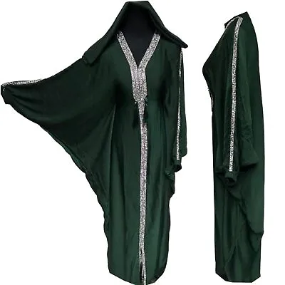 Green Batwing Abaya Farasha Jalabiya Arab Dress • £39.99