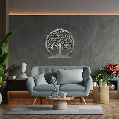 Metal Tree Of Life Wall Art - Circular Decor Unique Gift For Home Or Office • £79.95