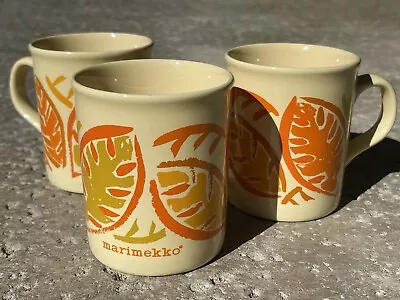 RARE Color Vintage Marimekko Mug Cup Ceramic Made In England Set Of 3 • $60