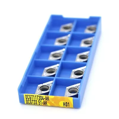 10pcs DCGT11T304 AK H01 DCGT32.51 Aluminium Cutting Lathe Insert • £14.99