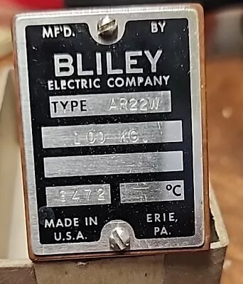 VINTAGE BLILEY 100 KHz AR22W QUARTZ CRYSTAL OSCILLATOR FREQUENCY CONTROL • $15