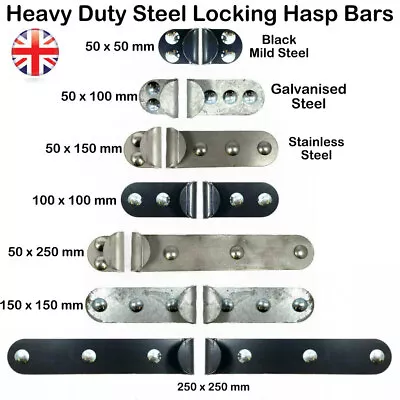 Security Hasps Heavy Duty Garage Shed Van Door Security Locking Bar & BOLTS • £33.47