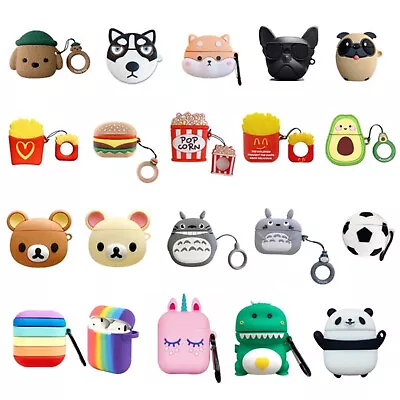 Airpods Case 3d Cute Cartoon Animal Pattern Silicone Fun Earphone Cover Uk Stock • £2.63