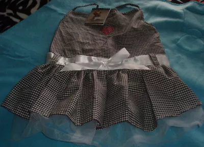 Zack & Zoey Gingham Bling Sundress With Dazzling Rhinestone Heart Sz L New • $11.99