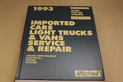 MITCHELL Imported Cars & Light Trucks & Vans Service & Repair Manual Europe 1993 • $30.99