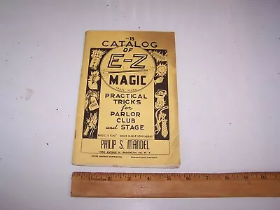 Vintage 64 Page E-Z MAGIC CATALOG #18 - PHILIP S MANDEL Brooklyn New York - NY • $20