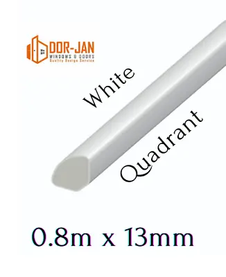0.8m X 13mm Quadrant In White UPVC Finishing Trim Cheapest In Packs • £1.99