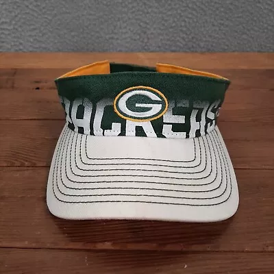 Green Bay Packers Visor Adult Strapback Green White Reebok On Field NFL Football • $13.39