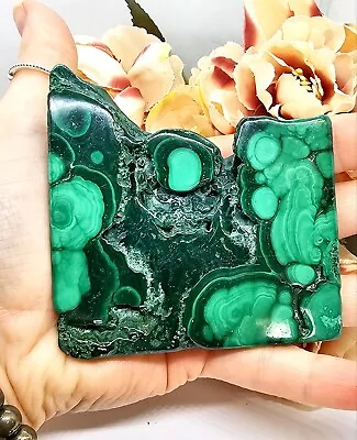 Malachite Slab Freeform Rare Crystal Joy Reiki Meditation Protection Cleansing • $22.20