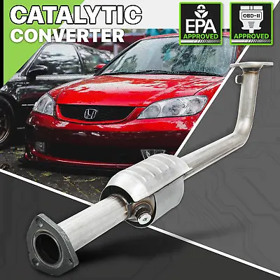 [HEAT SHIELD]Catalytic Converter Exhaust Down Pipe For Honda Civic EX 2001-2005 • $101.99