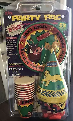 Disney's The Lion King Party Pac Set For 8 Accessories NEW Factory Sealed • $12