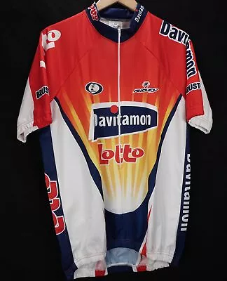 Mens Short Sleeve Cycling Jersey  Lotto Davitamon Half Zip Mens Size Xxl 2xl • $17.99