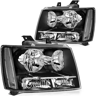 Fit For Chevy Suburban 2007-14 Headlight Assembly Headlamps Pair Replacement • $87.99