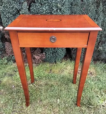 Reproduction Inlaid Side  / Hall / Lamp / Console Table With 1 Drawer • £45