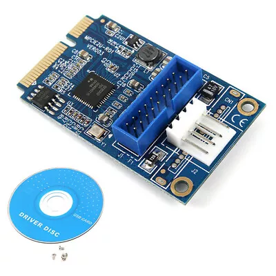 Mini PCIe To 19pin 20pin Header To USB3.0 Mini PCIe To Dual USB Expansion Card • $15.90