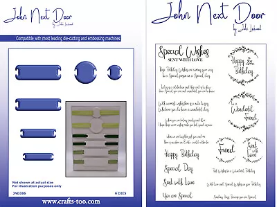 John Next Door - Ribbon Tags Collection Metal Die Or Stamp - FREE UK P&P • £10.25