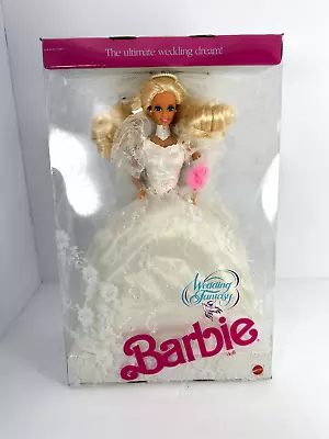 Mattel Vintage Wedding Fantasy Barbie In White Dress 1989 NIB • $25.99