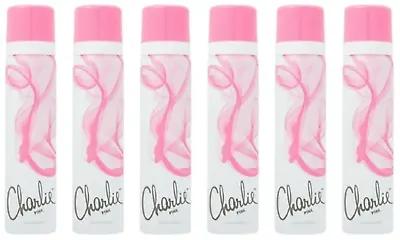 Charlie Pink Body Spray Deodorant Fragrance 75Ml - Vanilla + Tangerine Scent X 6 • £10.50