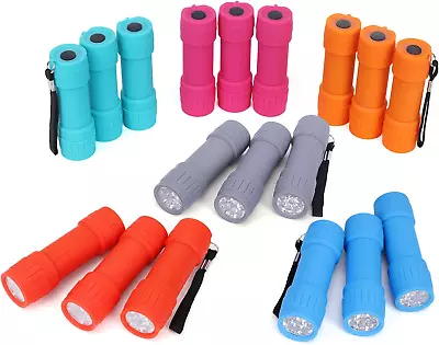 18-Pack 9-LED Mini Flashlight Set AAA Batteries Are Included And Pre-Installed • $32.08