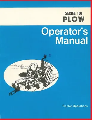 Ford Series 101 3pt Hitch Tractor Moldboard Plow Owner's Operators Manual 3000 • $16.50