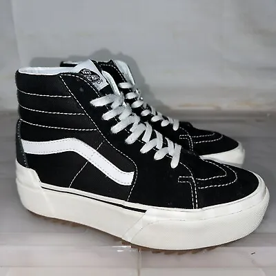 VANS Old Skool SK8 Stacked Black White Pkatform Sneakers  Womens 7.5 #30381 • $70