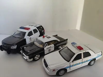 Mixed Lot Of 3 Police Diecast Cars And SUV Cosmetic Flaws Read Description  • $14