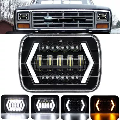 Fit Ford F-150 F-250 F-350 1978-86 7x6  LED Headlight Hi/Lo Beam DRL Angel Eyes • $31.81