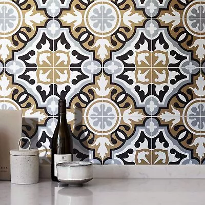 Moroccan Mosaic & Tile House CTP05-11 BAHA Handmade Cement Tile 8”x8̶ • $171.22