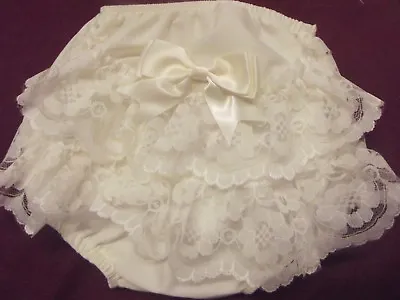 Dream 0-5 Years Girls Romany Frilly Knickers White Pink Lemon Blue Cream Reborn  • £7.99